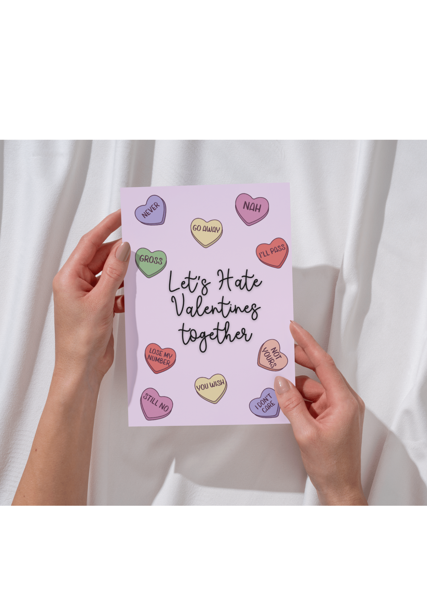 Anti Valentines Card - Love Hearts